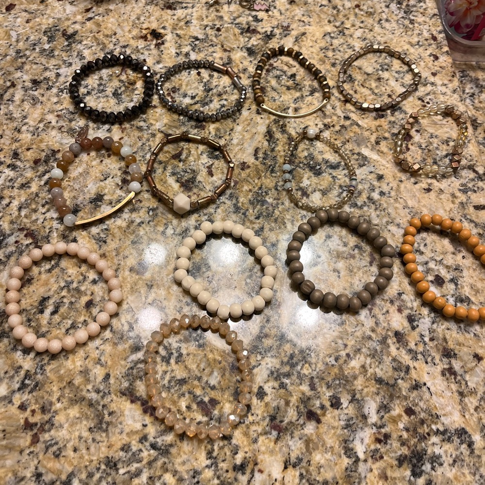Cute stackable beaded bracelets